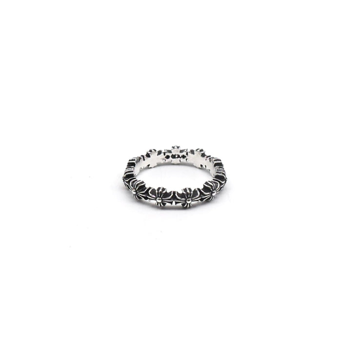 Chrome Hearts 925 Silver Tiny E Full Cross Ring - SHENGLI ROAD MARKET