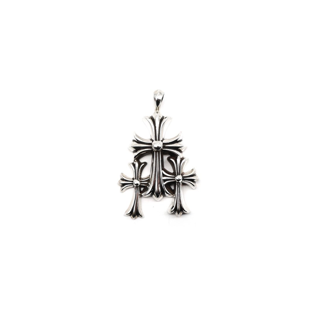 Chrome Hearts 925 Silver Triple Cross Pendant - SHENGLI ROAD MARKET