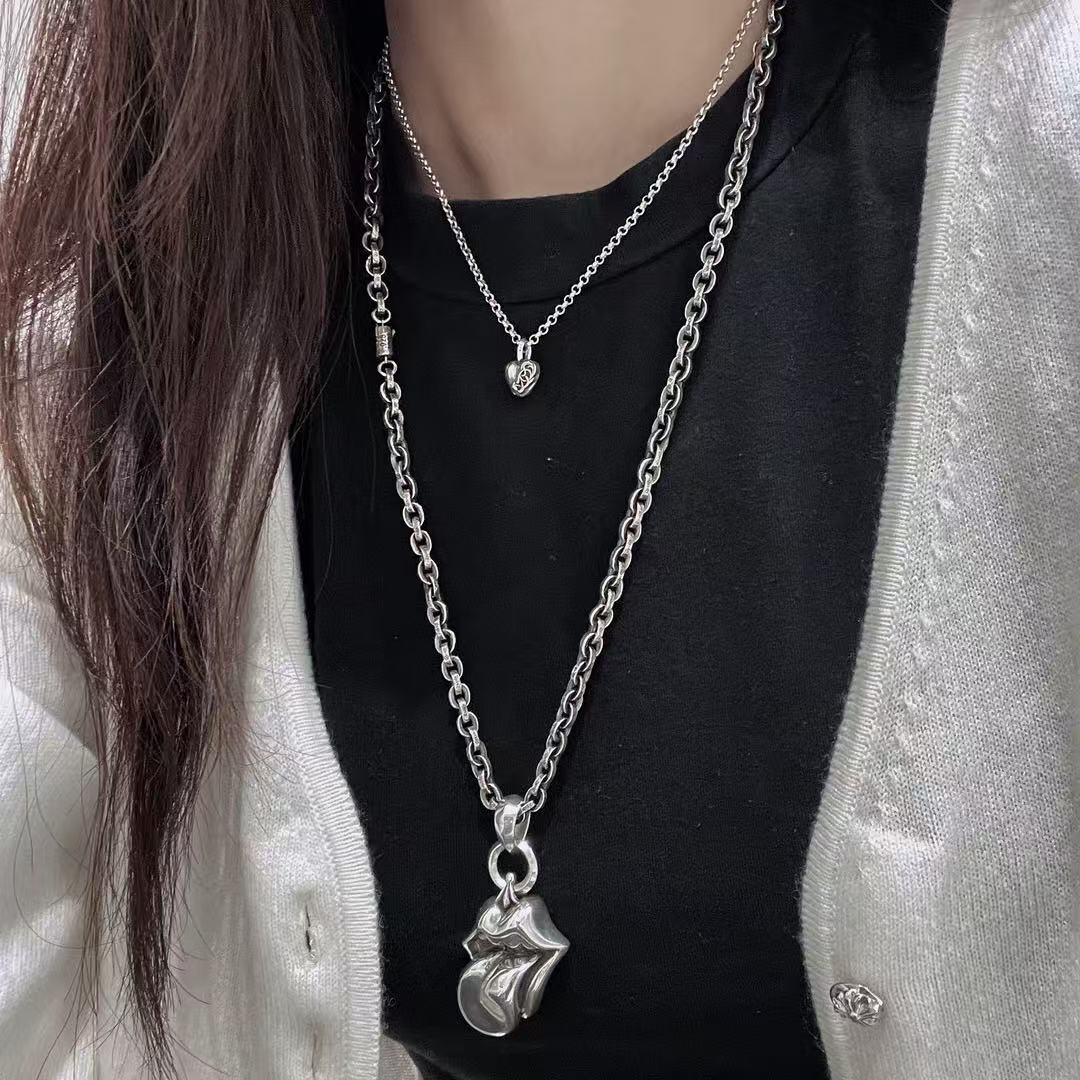 Chrome Hearts 925 Silver Vine Heart Charm Pendant - SHENGLI ROAD MARKET