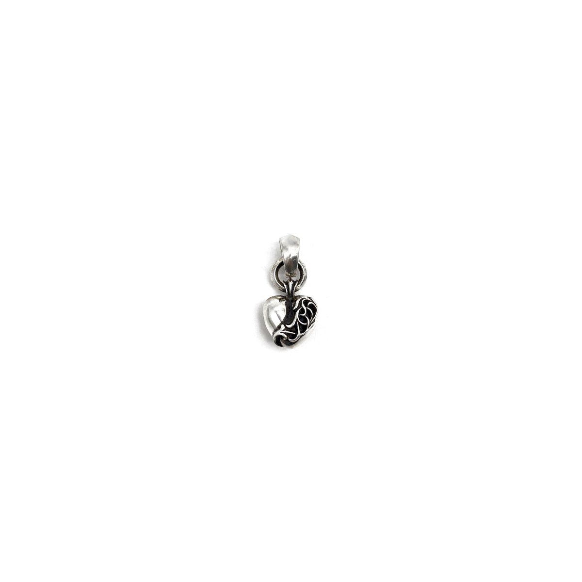 Chrome Hearts 925 Silver Vine Heart Charm Pendant - SHENGLI ROAD MARKET