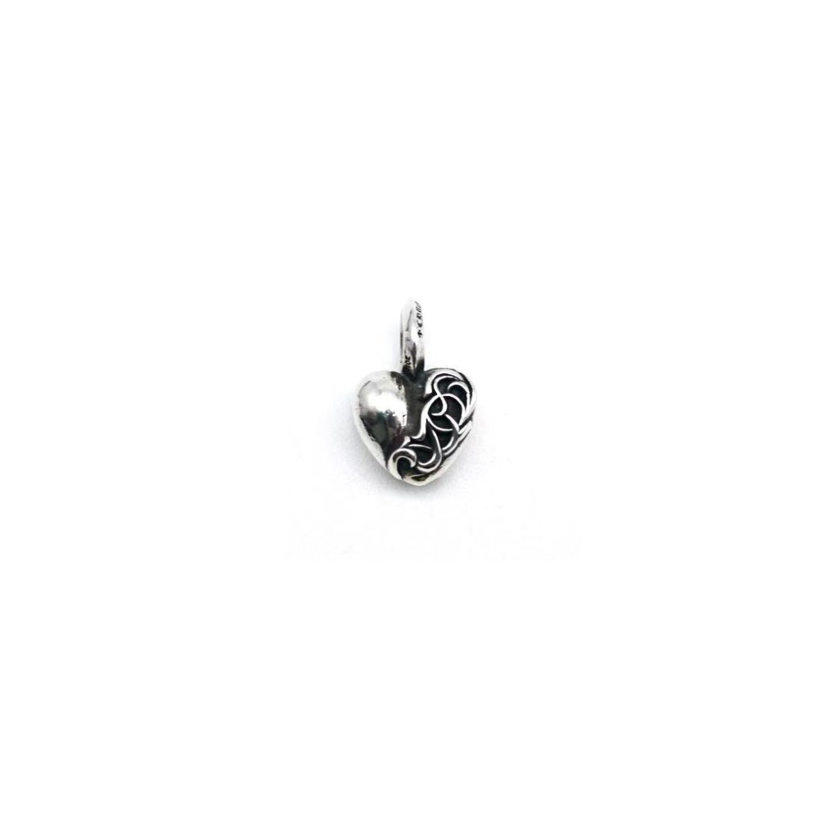 Chrome Hearts 925 Silver Vine Heart Charm Pendant - SHENGLI ROAD MARKET