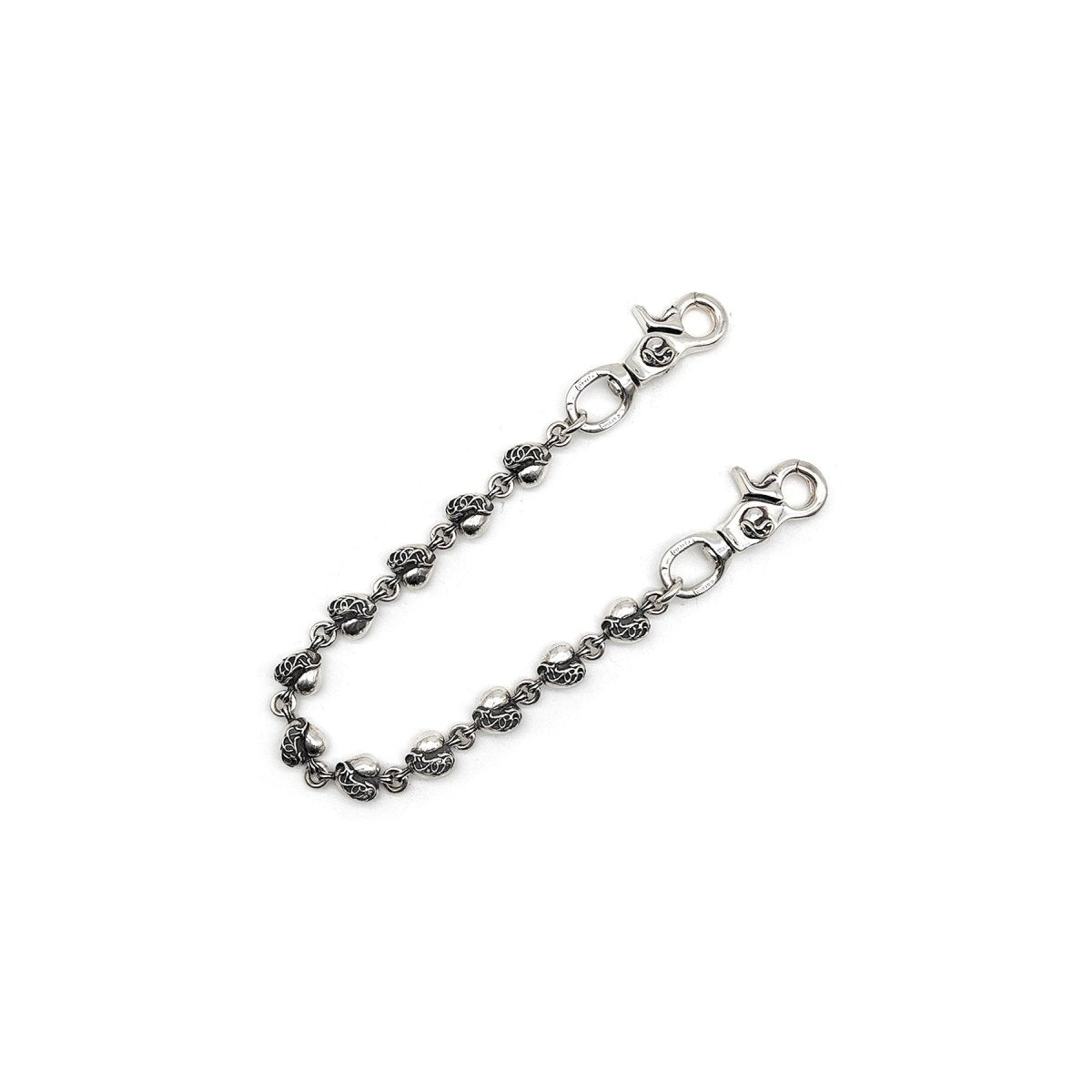 Chrome Hearts 925 Silver Vine Heart Double Lobster Clasp Wallet Chain - SHENGLI ROAD MARKET