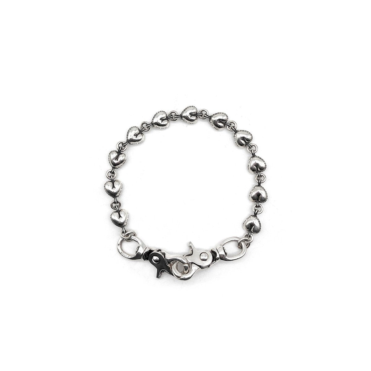 Chrome Hearts 925 Silver Vine Heart Double Lobster Clasp Wallet Chain - SHENGLI ROAD MARKET