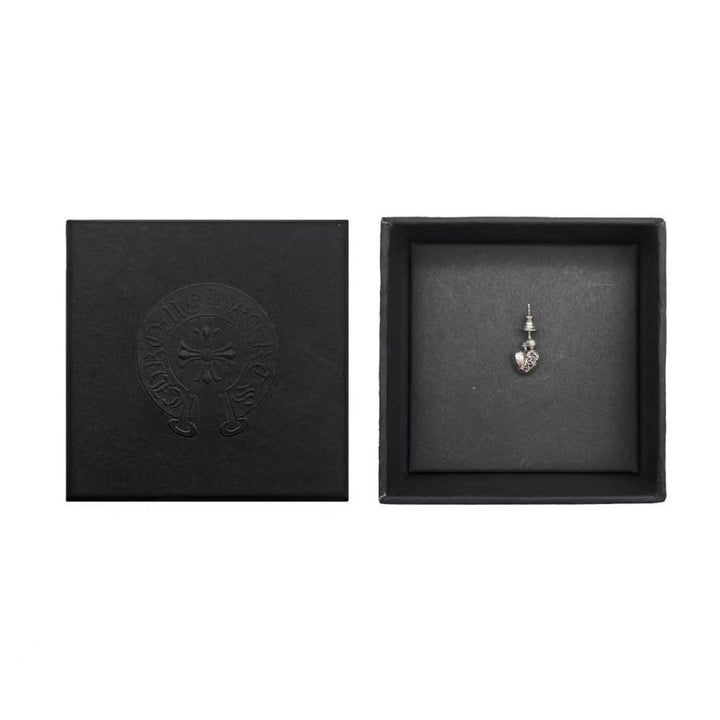 CHROME HEARTS (クロムハーツ) シルバー925 バインハート ドロップピアス