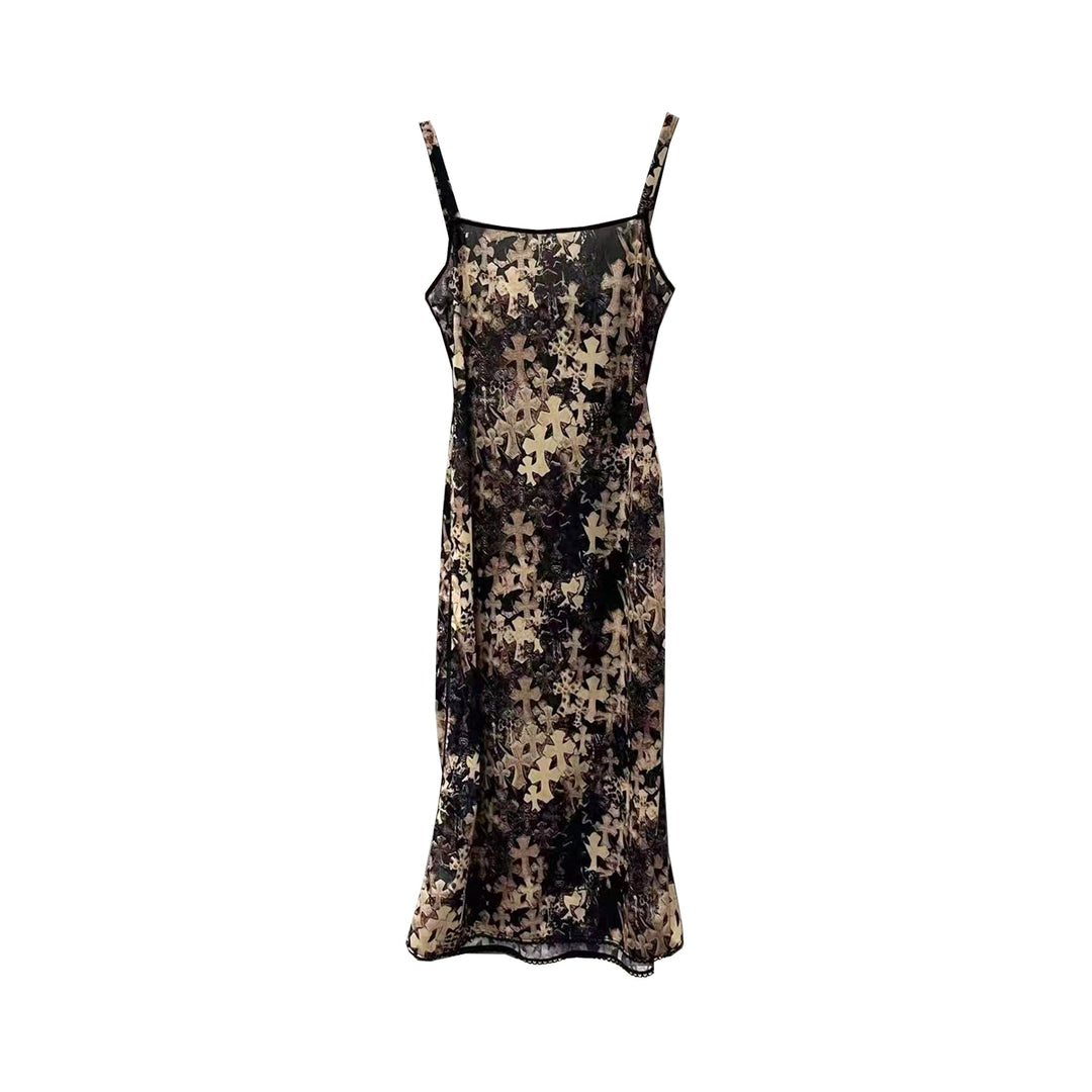 Chrome Hearts All Over Cross Mesh Lace Slip Dress - SHENGLI ROAD MARKET