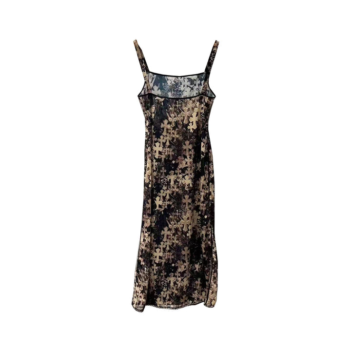 Chrome Hearts All Over Cross Mesh Lace Slip Dress - SHENGLI ROAD MARKET