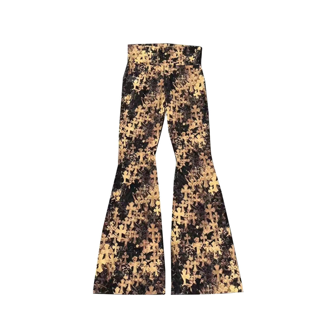 Chrome Hearts All Over Cross Print Flared Pants - SHENGLI ROAD MARKET