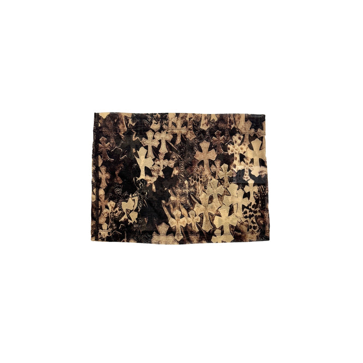 Chrome Hearts All Over Cross Print Mesh Mini Skirt - SHENGLI ROAD MARKET