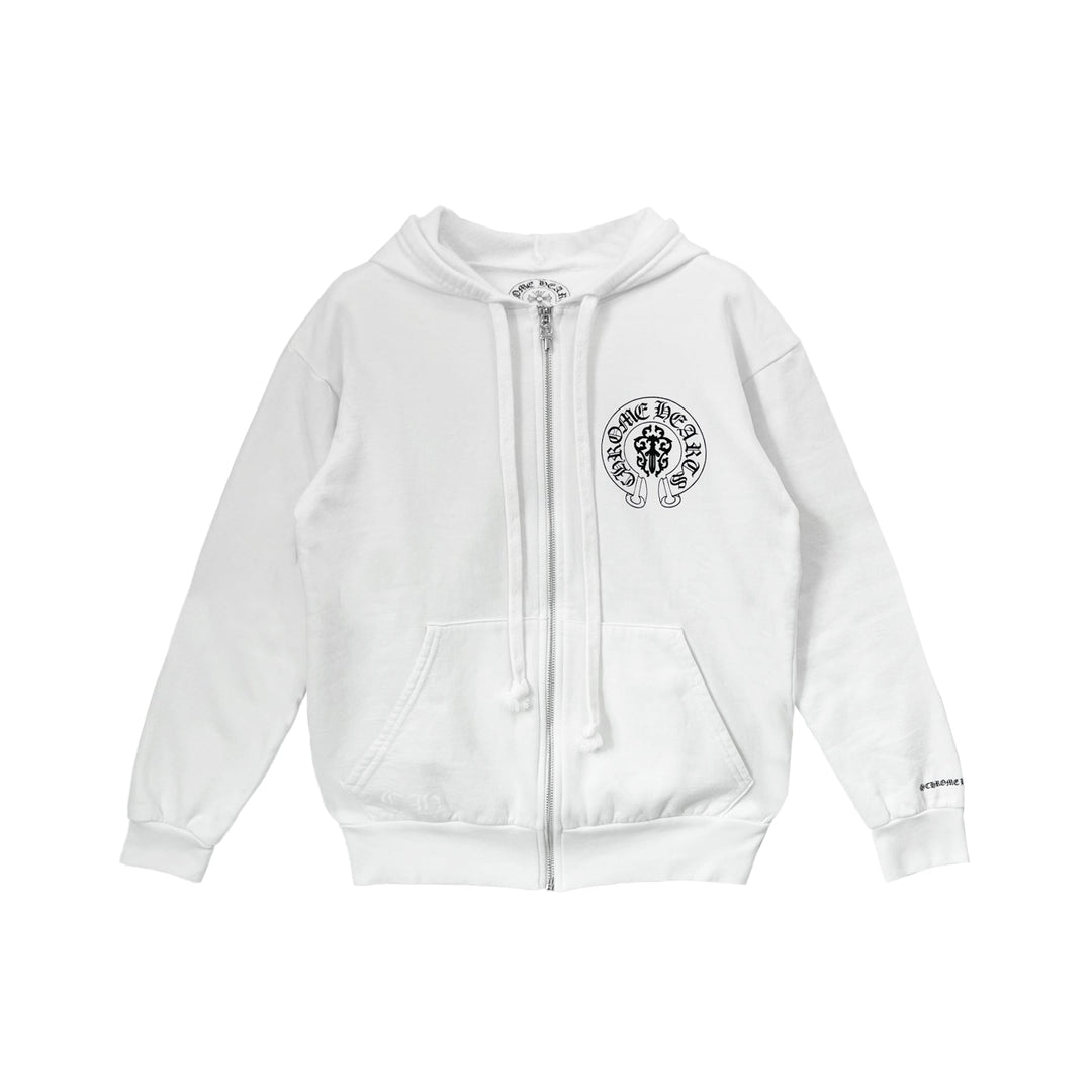Chrome Hearts American Flag Triple Cross Scroll Zip Up Hoodie - SHENGLI ROAD MARKET