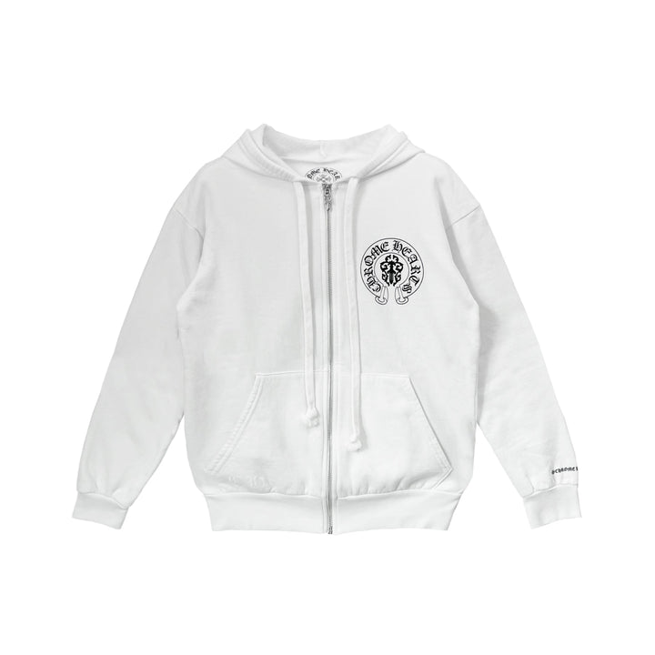 Chrome Hearts American Flag Triple Cross Scroll Zip Up Hoodie - SHENGLI ROAD MARKET