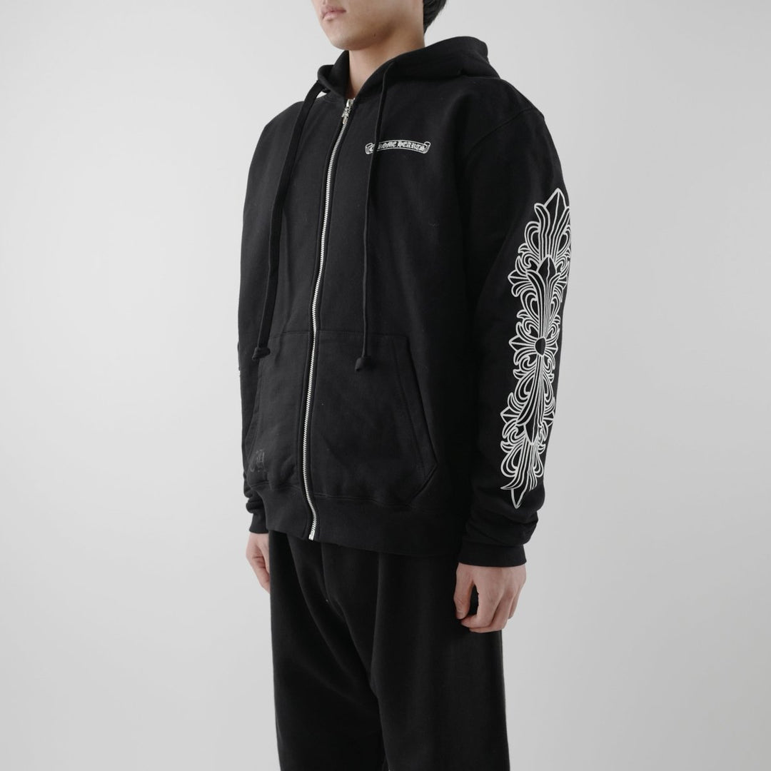 Chrome Hearts Aspen Exclusive Floral Sleeve Zip Up Hoodie - SHENGLI ROAD MARKET