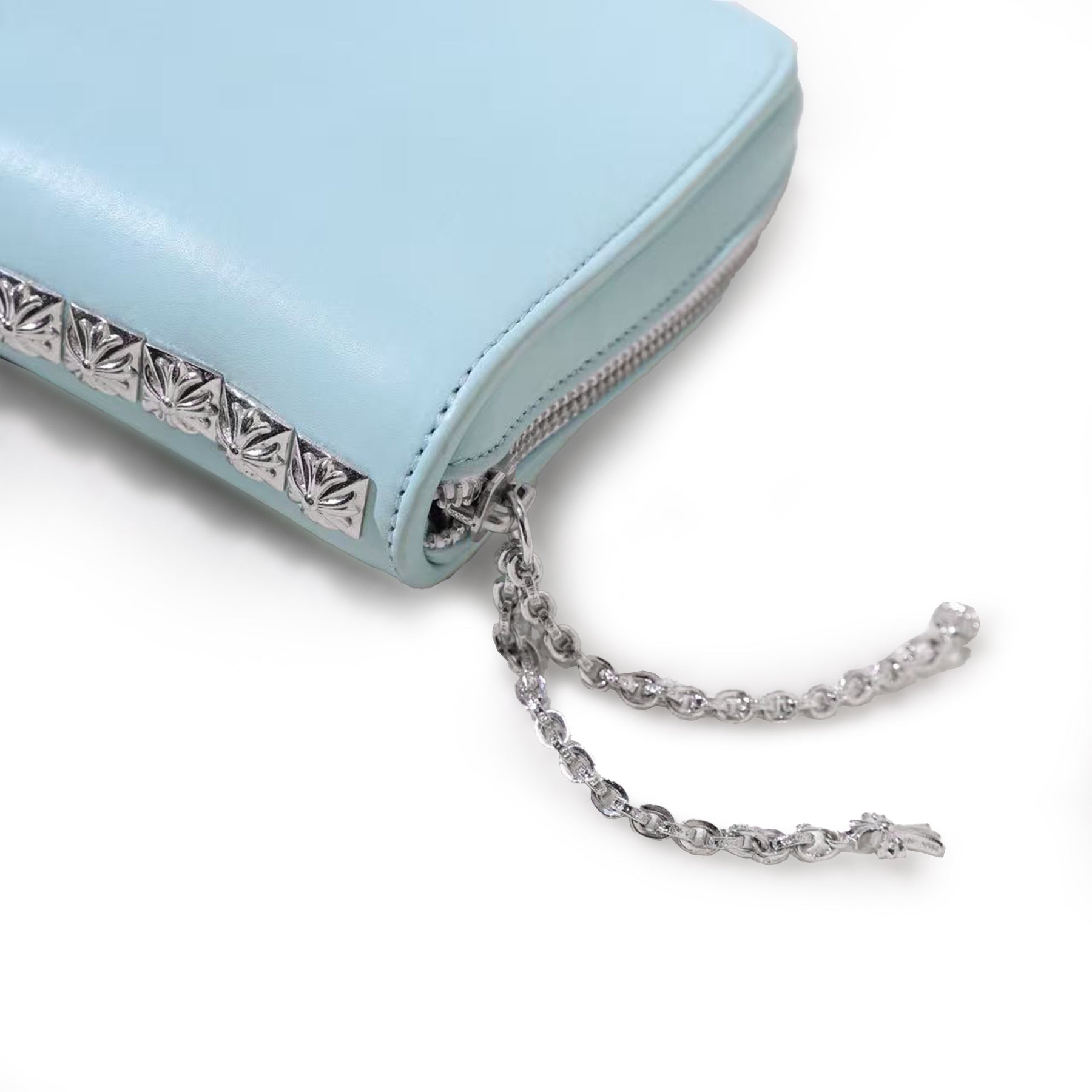 Chrome Hearts Baby Blue Heart Zip Wallet - SRM – SHENGLI ROAD MARKET