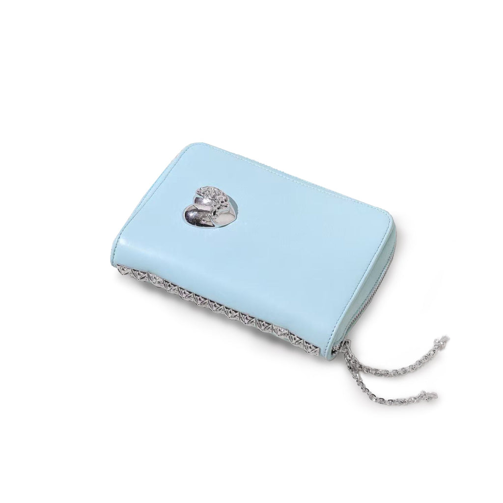 Chrome Hearts Baby Blue Heart Zip Wallet - SRM – SHENGLI ROAD MARKET