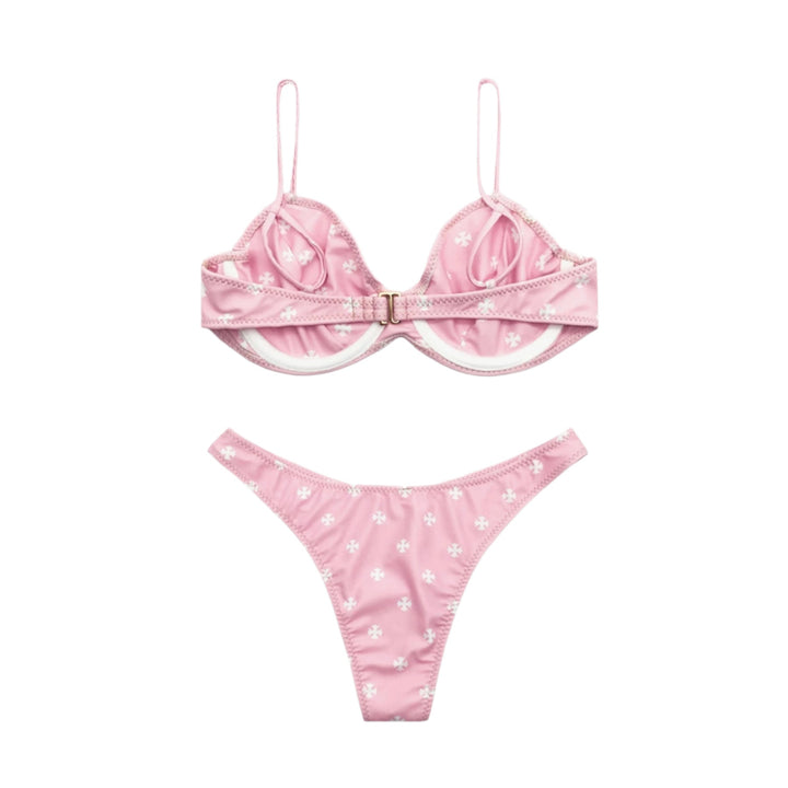 CHROME HEARTS (クロムハーツ) ベビーピンク クロスロゴ ビキニ水着