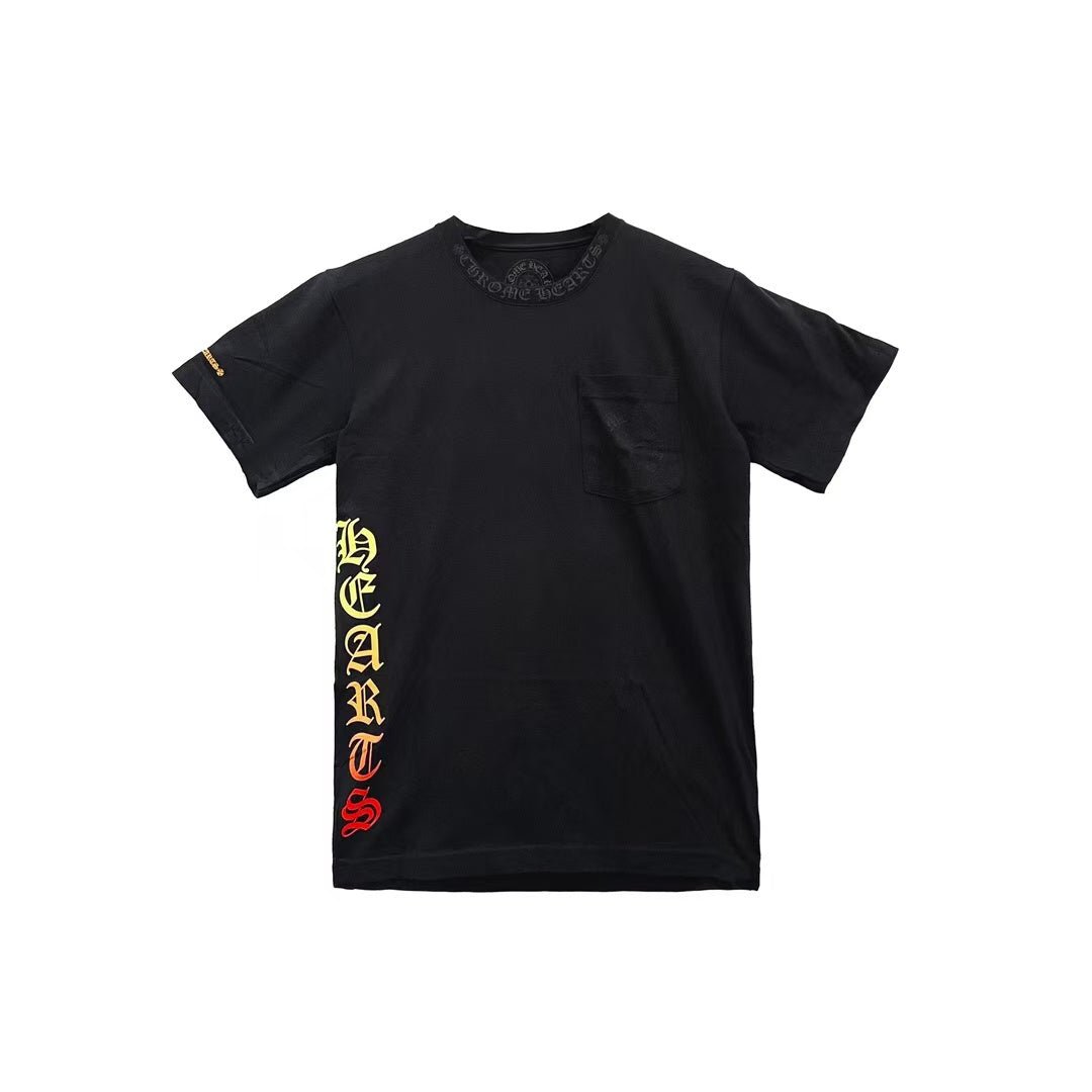 Chrome Hearts Back Horseshoe Gradient Script Logo Short Sleeve Tee - SHENGLI ROAD MARKET