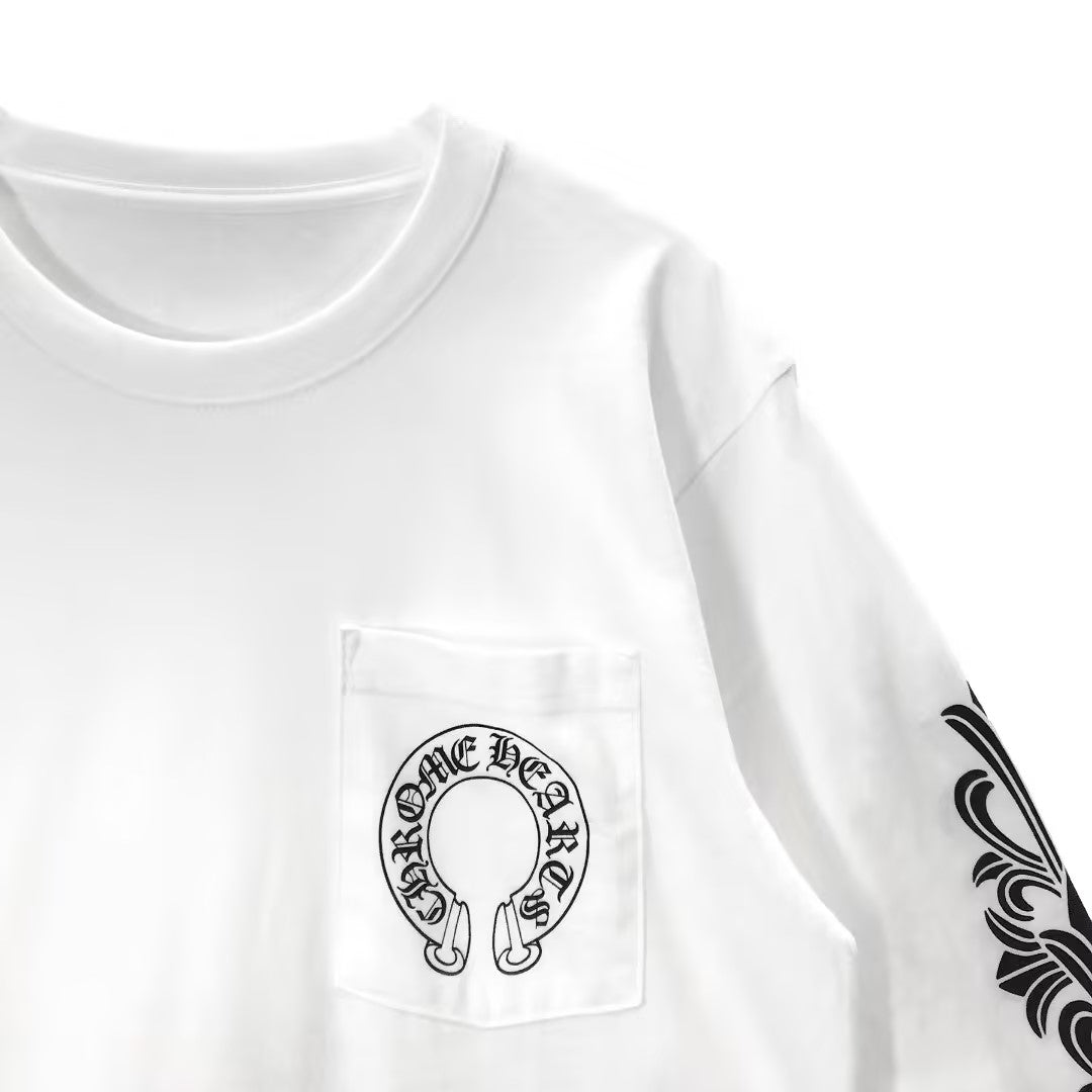 Chrome Hearts Back Horseshoe Logo Long Sleeve T-shirt - SHENGLI ROAD MARKET