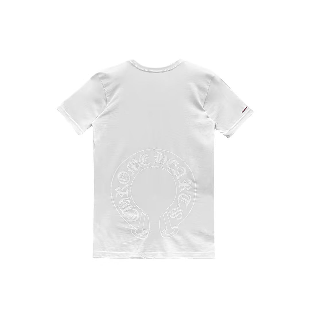 Chrome Hearts Back Horseshoe Scroll Logo Short Sleeve Tee - SHENGLI ROAD MARKET