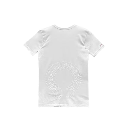 Chrome Hearts Back Horseshoe Scroll Logo Short Sleeve Tee - SHENGLI ROAD MARKET