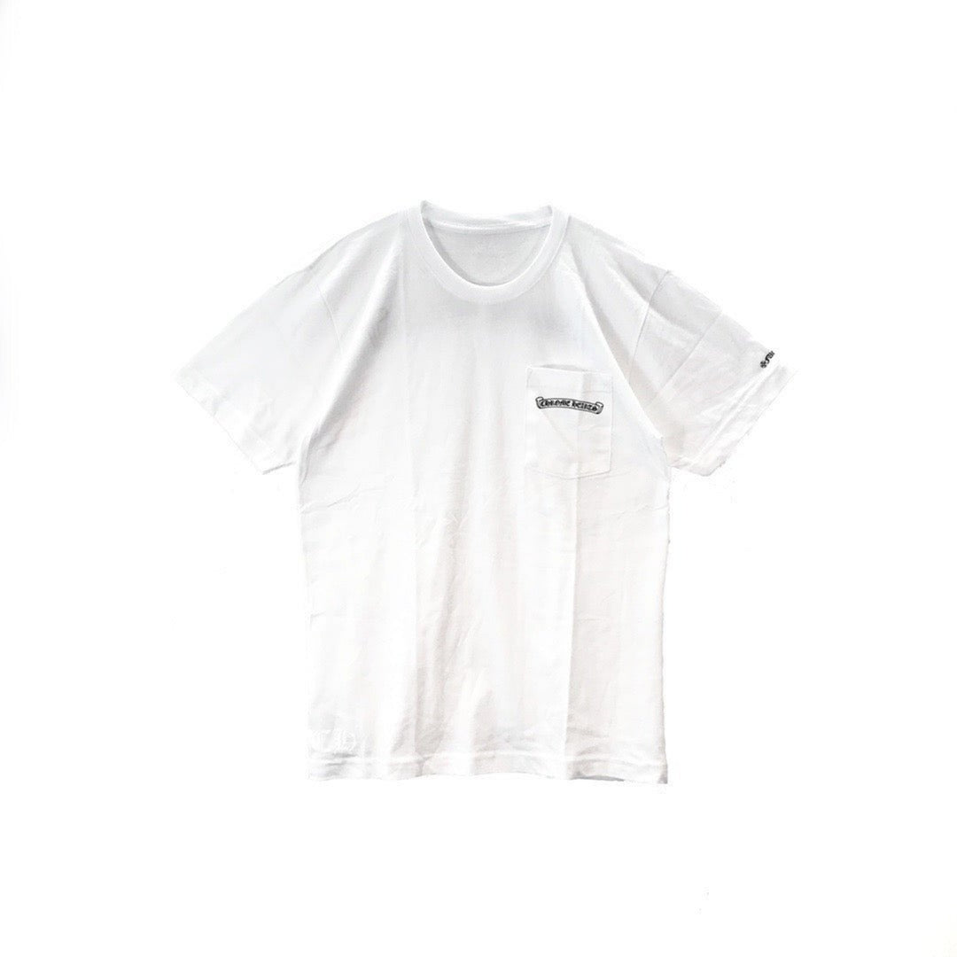 크롬하츠 스크롤 로고 반팔 티셔츠