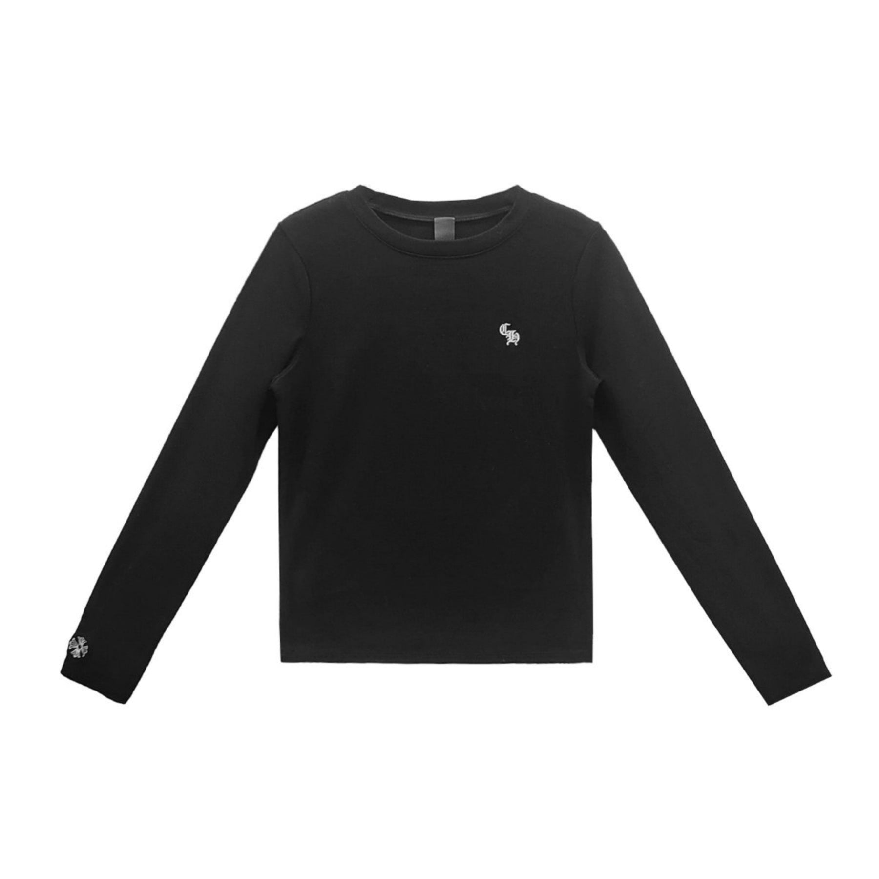 Chrome Hearts Bad Seed CH Embroidered Black Long Sleeve Tee - SRM