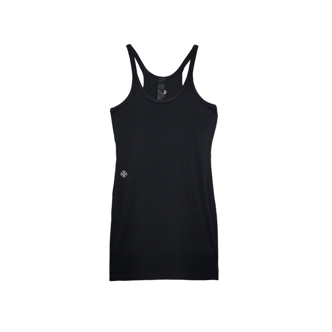 Chrome Hearts Bad Seed CH Embroidered Black Rib Tank Top - SHENGLI ROAD MARKET