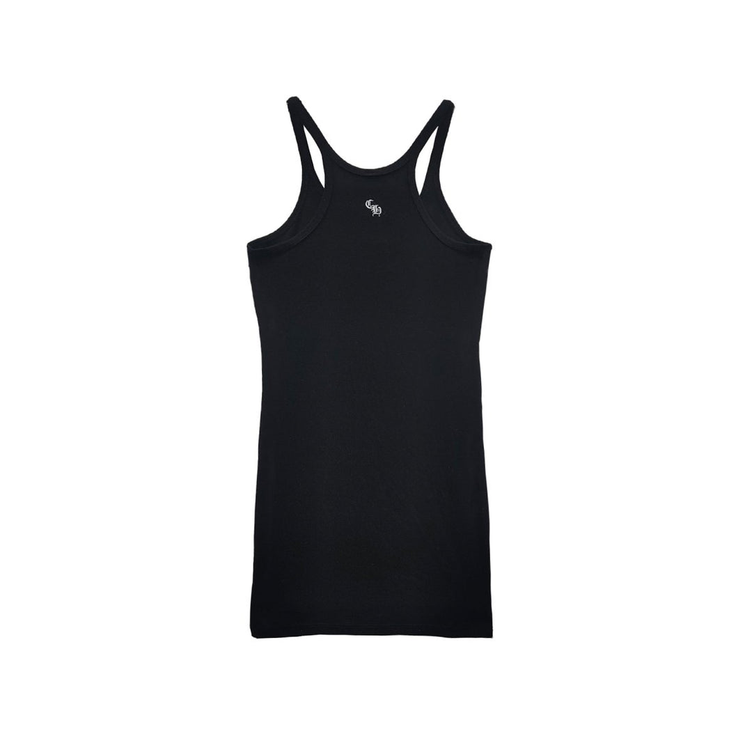 Chrome Hearts Bad Seed CH Embroidered Black Tank Top Dress - SHENGLI ROAD MARKET