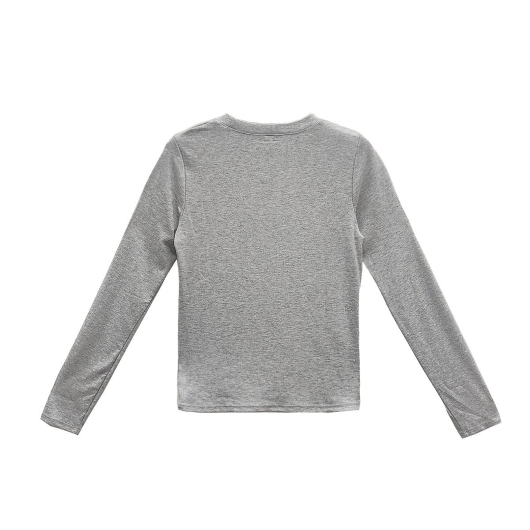 Chrome Hearts Bad Seed CH Embroidered Grey Long Sleeve T-shirt - SHENGLI ROAD MARKET