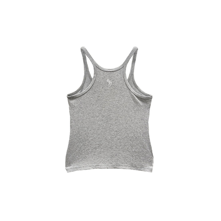 Chrome Hearts Bad Seed CH Embroidered Grey Mini Rib Tank Top - SHENGLI ROAD MARKET
