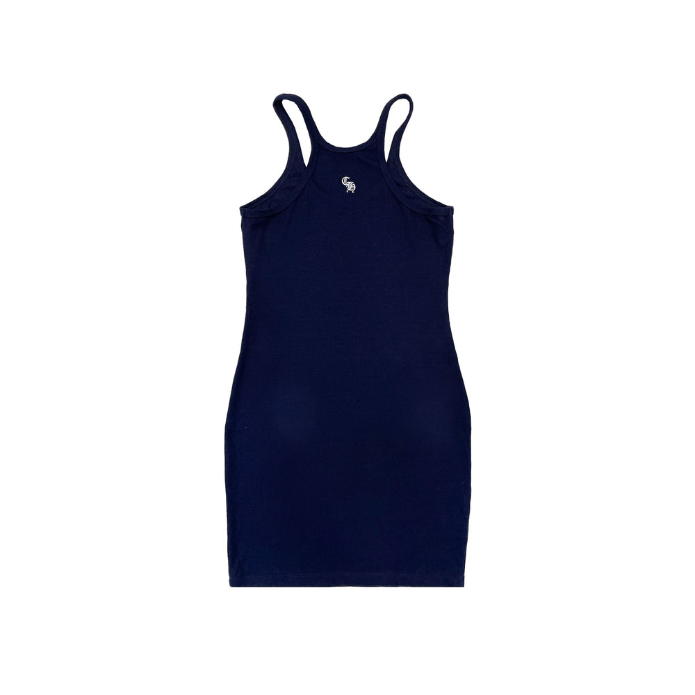 Chrome Hearts Bad Seed CH Embroidered Navy Rib Tank Top - SHENGLI ROAD MARKET