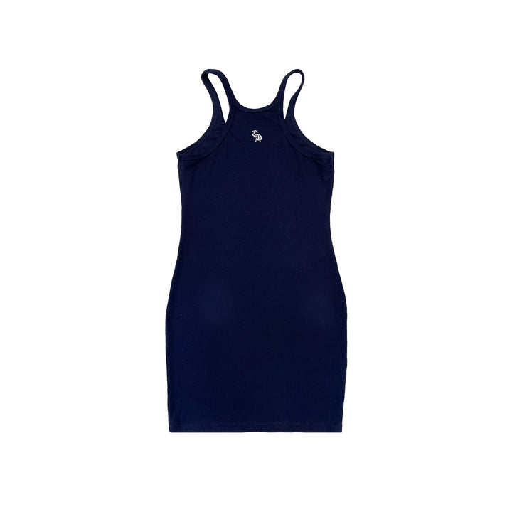 Chrome Hearts Bad Seed CH Embroidered Navy Rib Tank Top - SHENGLI ROAD MARKET