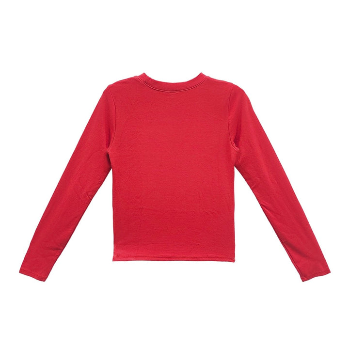 Chrome Hearts Bad Seed CH Embroidered Red Long Sleeve T-shirt - SHENGLI ROAD MARKET