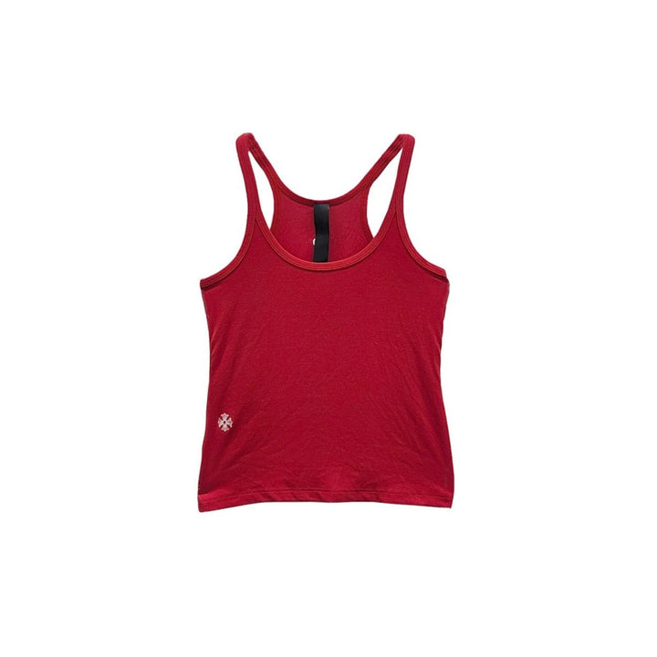 Chrome Hearts Bad Seed CH Embroidered Red Mini Rib Tank Top - SHENGLI ROAD MARKET