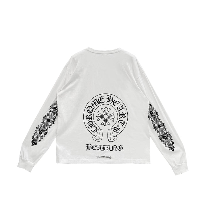 Chrome Hearts Beijing Exclusive Horseshoe Logo Long Sleeve T-Shirt Tee - SHENGLI ROAD MARKET