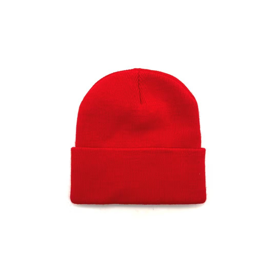 Chrome Hearts Bella Hadid Cross Embroidered Red Beanie - SHENGLI ROAD MARKET