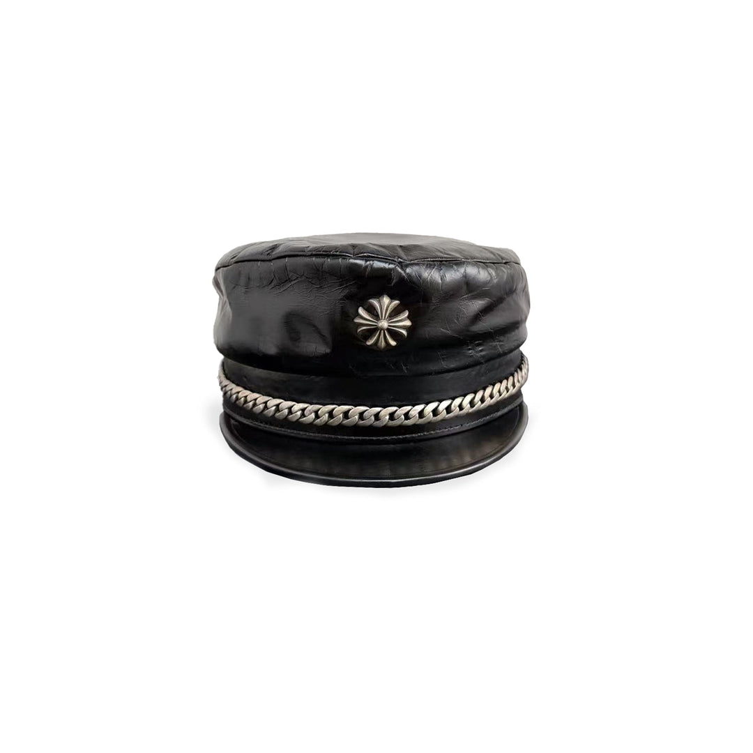 Chrome Hearts Bella Hadid Leather Captain Hat - SHENGLI ROAD MARKET