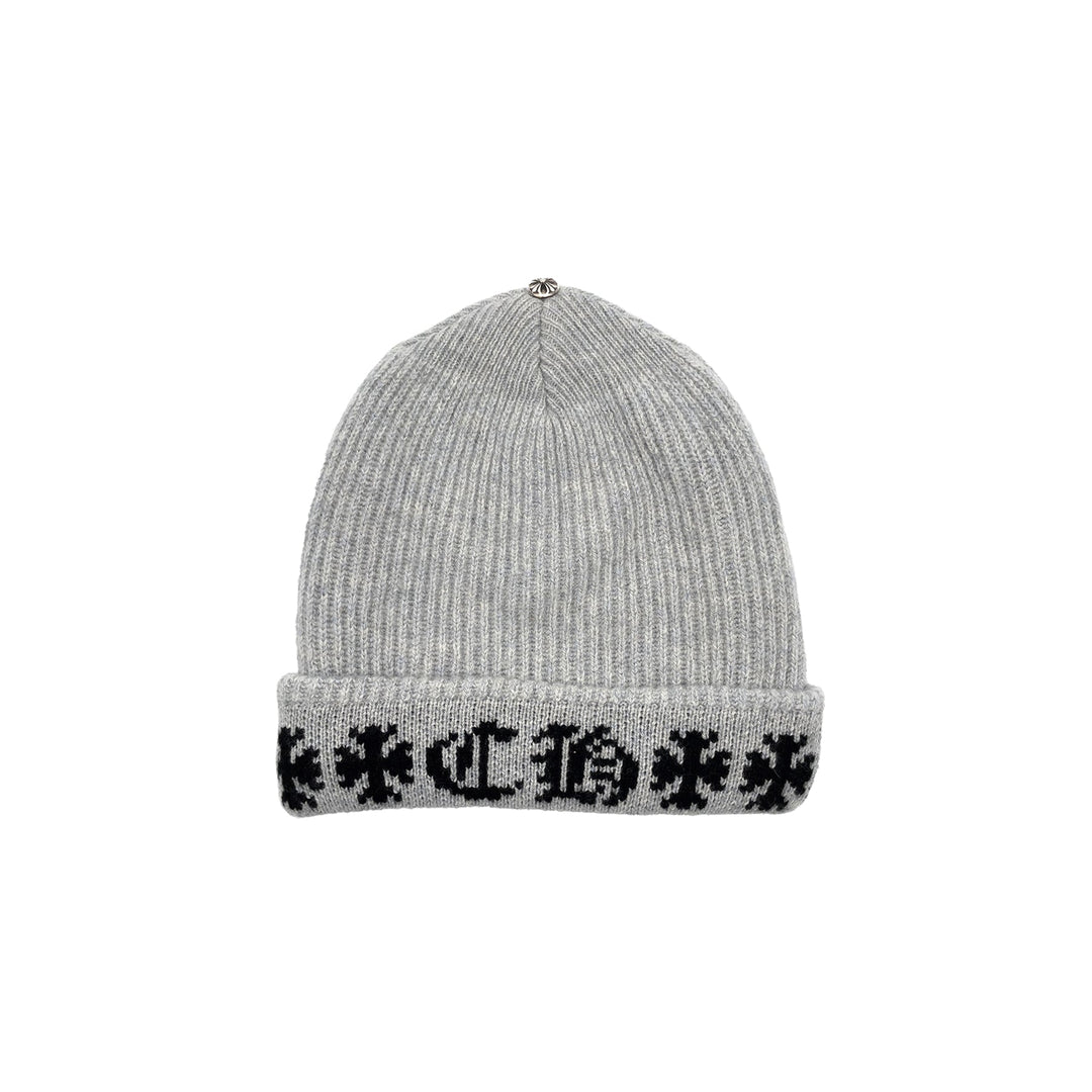 Chrome Hearts Big Daddy Cashmere Grey Beanie - SHENGLI ROAD MARKET