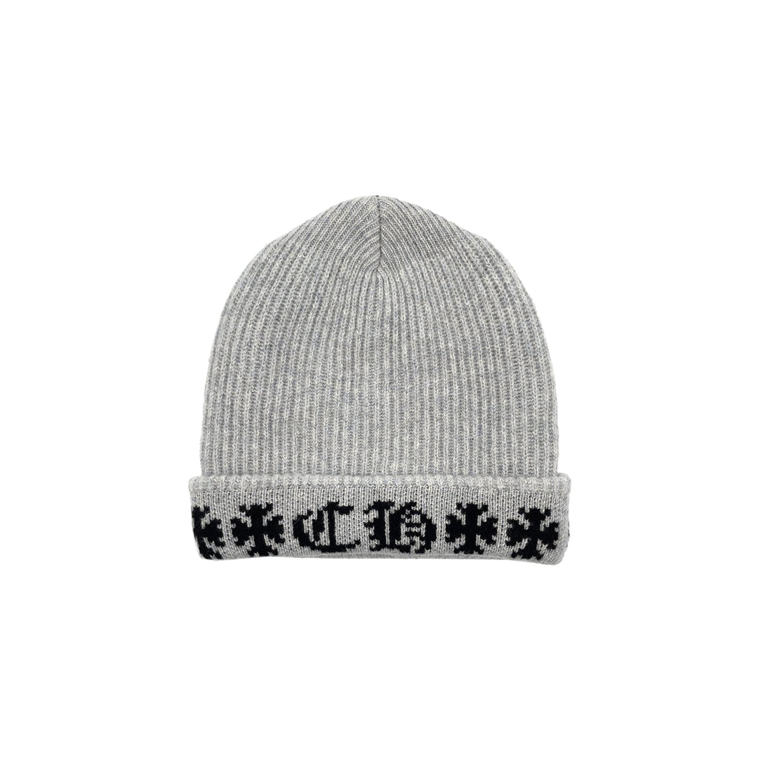 Chrome Hearts Big Daddy Cashmere Grey Beanie - SHENGLI ROAD MARKET