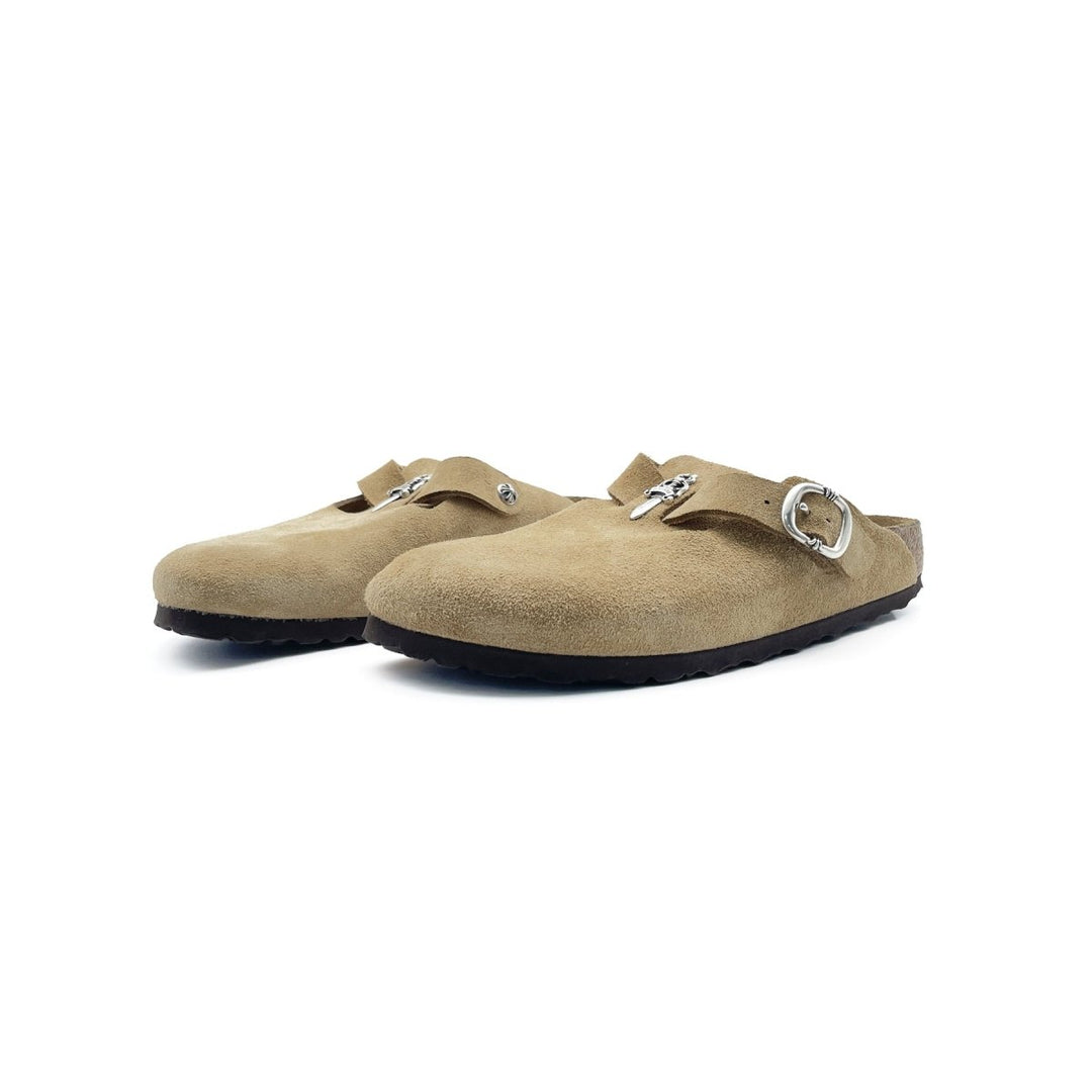 Chrome Hearts Birkenstock Boston Suede Sandals - SHENGLI ROAD MARKET