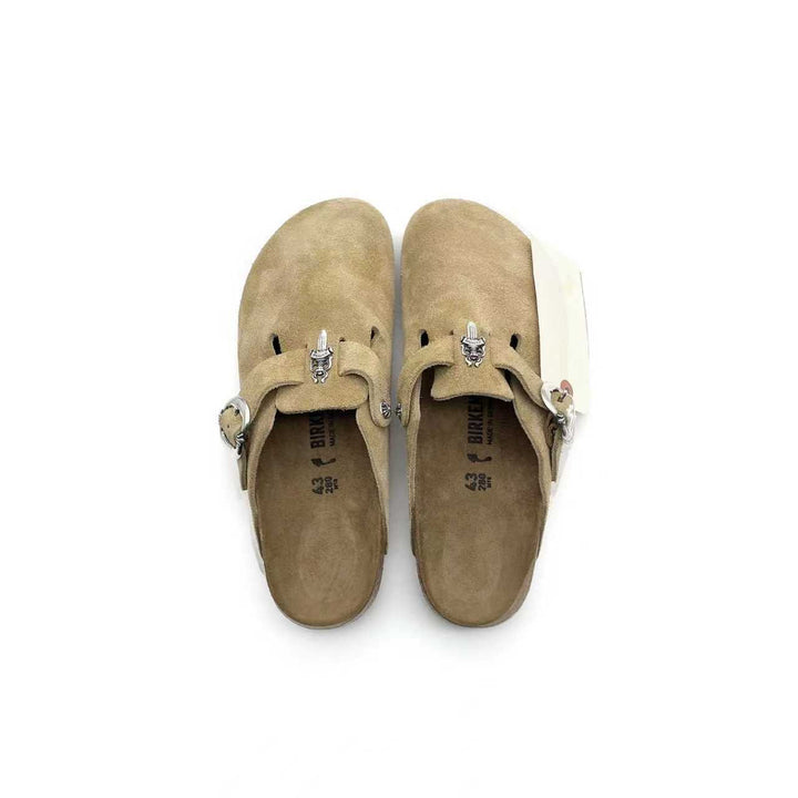 Chrome Hearts Birkenstock Boston Suede Sandals - SHENGLI ROAD MARKET