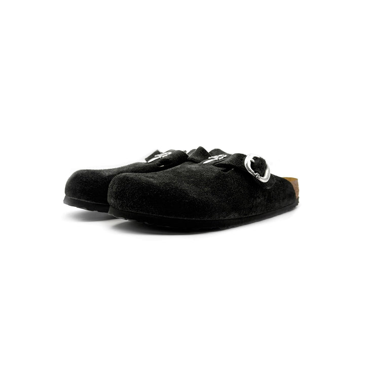 Chrome Hearts Birkenstock Silver Dagger Black Buckle Suede Sandals - SHENGLI ROAD MARKET