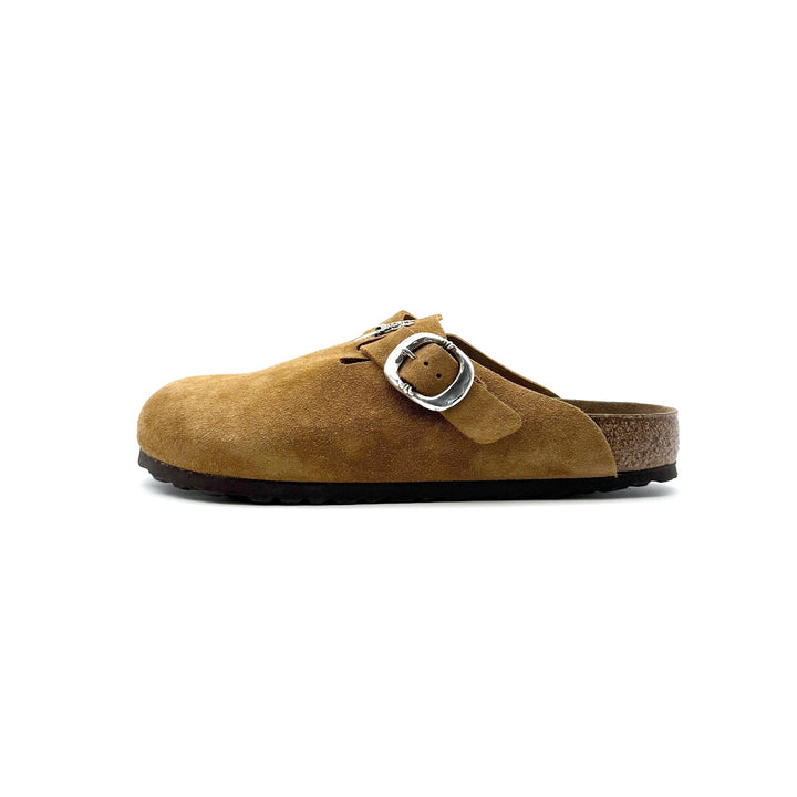 Chrome Hearts Birkenstock Silver Dagger Brown Buckle Suede Sandals - SHENGLI ROAD MARKET