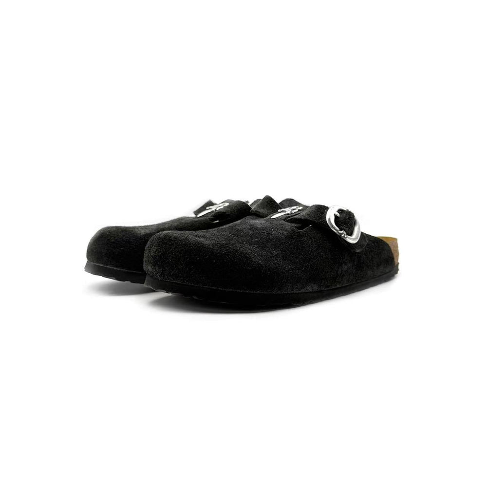 Chrome Hearts Birkenstock Silver Dagger Buckle Suede Sandals - SHENGLI ROAD MARKET