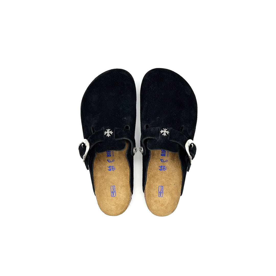 Chrome Hearts Birkenstock Silver Dagger Buckle Suede Sandals - SHENGLI ROAD MARKET