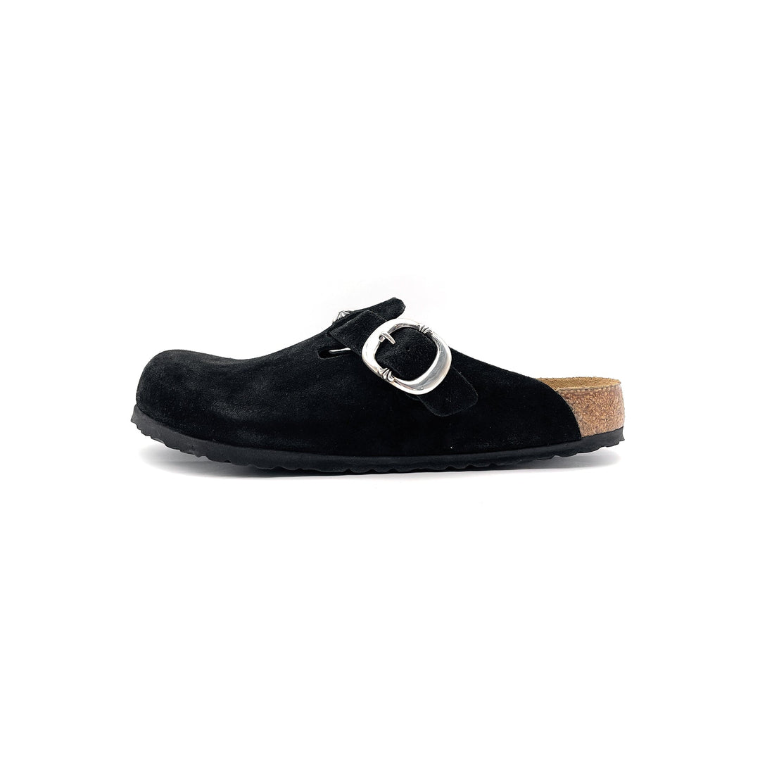 Chrome Hearts Birkenstock Silver Dagger Buckle Suede Sandals - SHENGLI ROAD MARKET