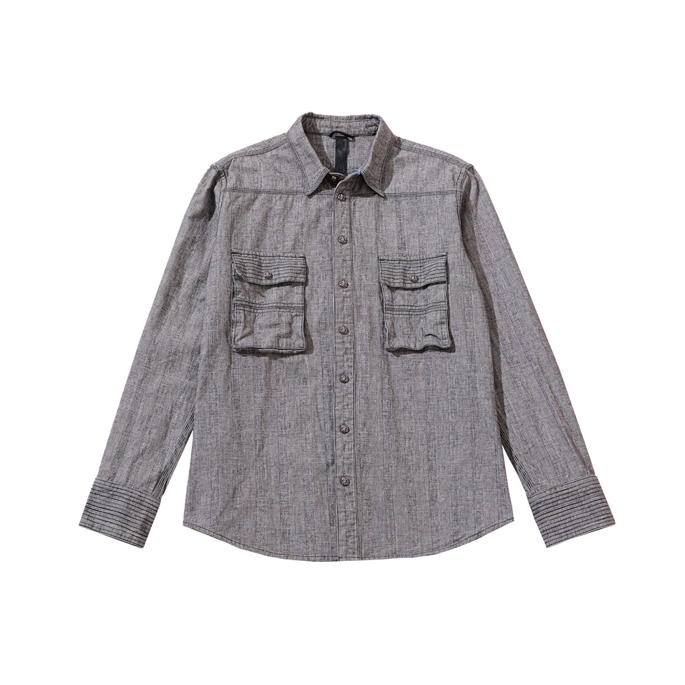 Chrome Hearts Black BS Fleur Patch Grey Shirt - SHENGLI ROAD MARKET