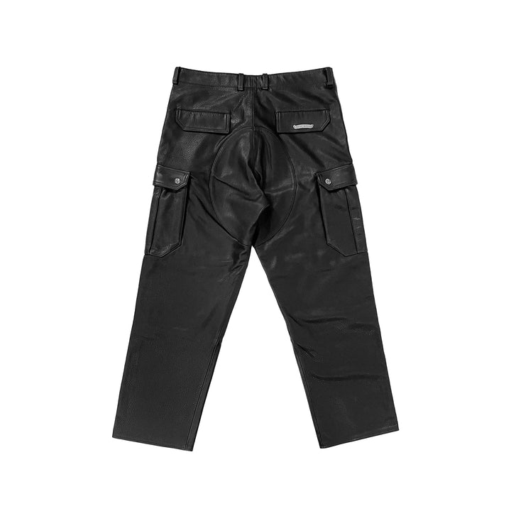 Chrome Hearts Black Cargo Leather Pants - SHENGLI ROAD MARKET