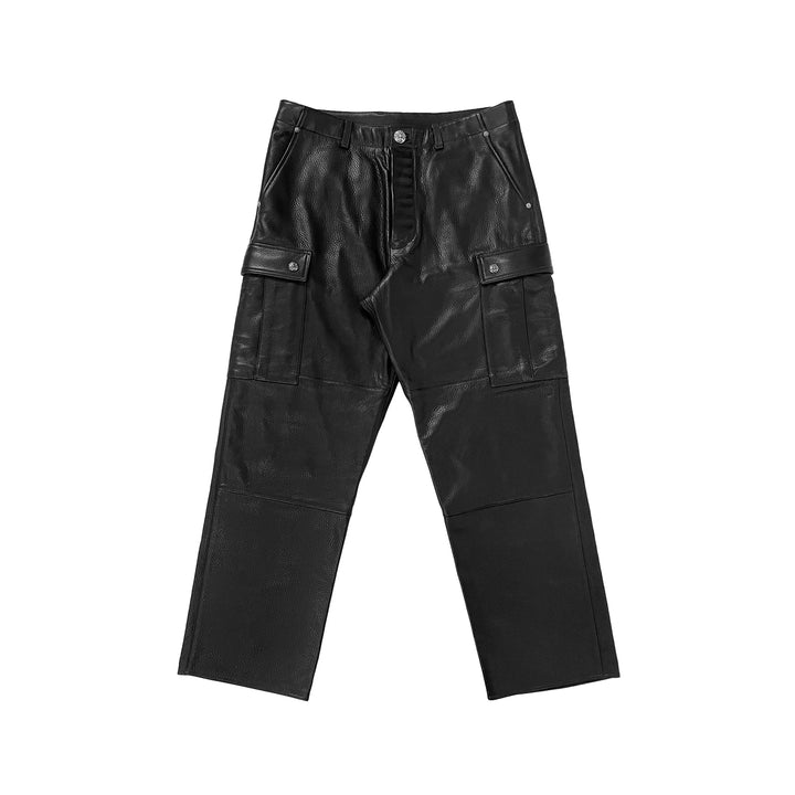 Chrome Hearts Black Cargo Leather Pants - SHENGLI ROAD MARKET