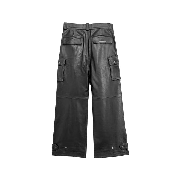 Chrome Hearts Black Cargo Leather Pants - SHENGLI ROAD MARKET