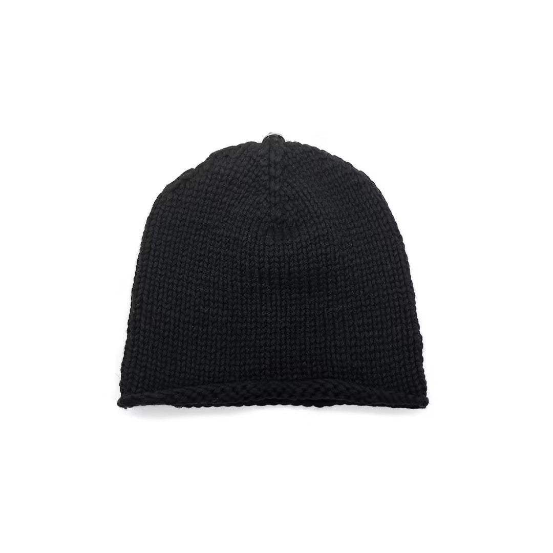 Chrome Hearts Black Cashmere Fleur Patch Beanie - SHENGLI ROAD MARKET