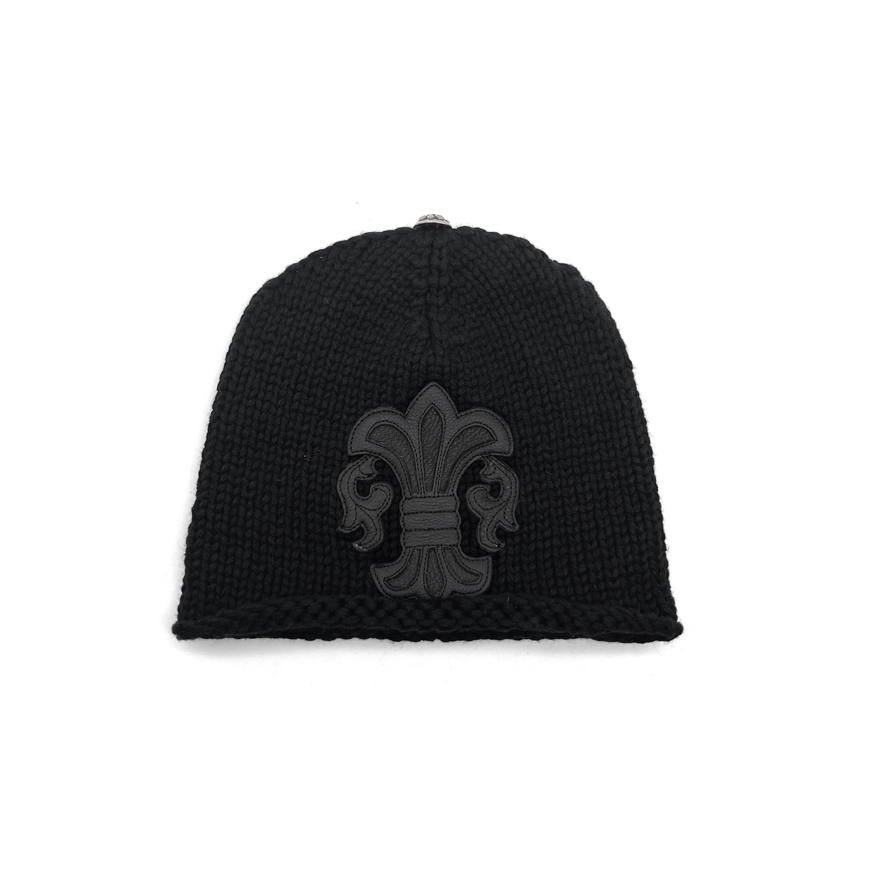 Chrome Hearts Black Cashmere Fleur Patch Beanie - SRM – SHENGLI